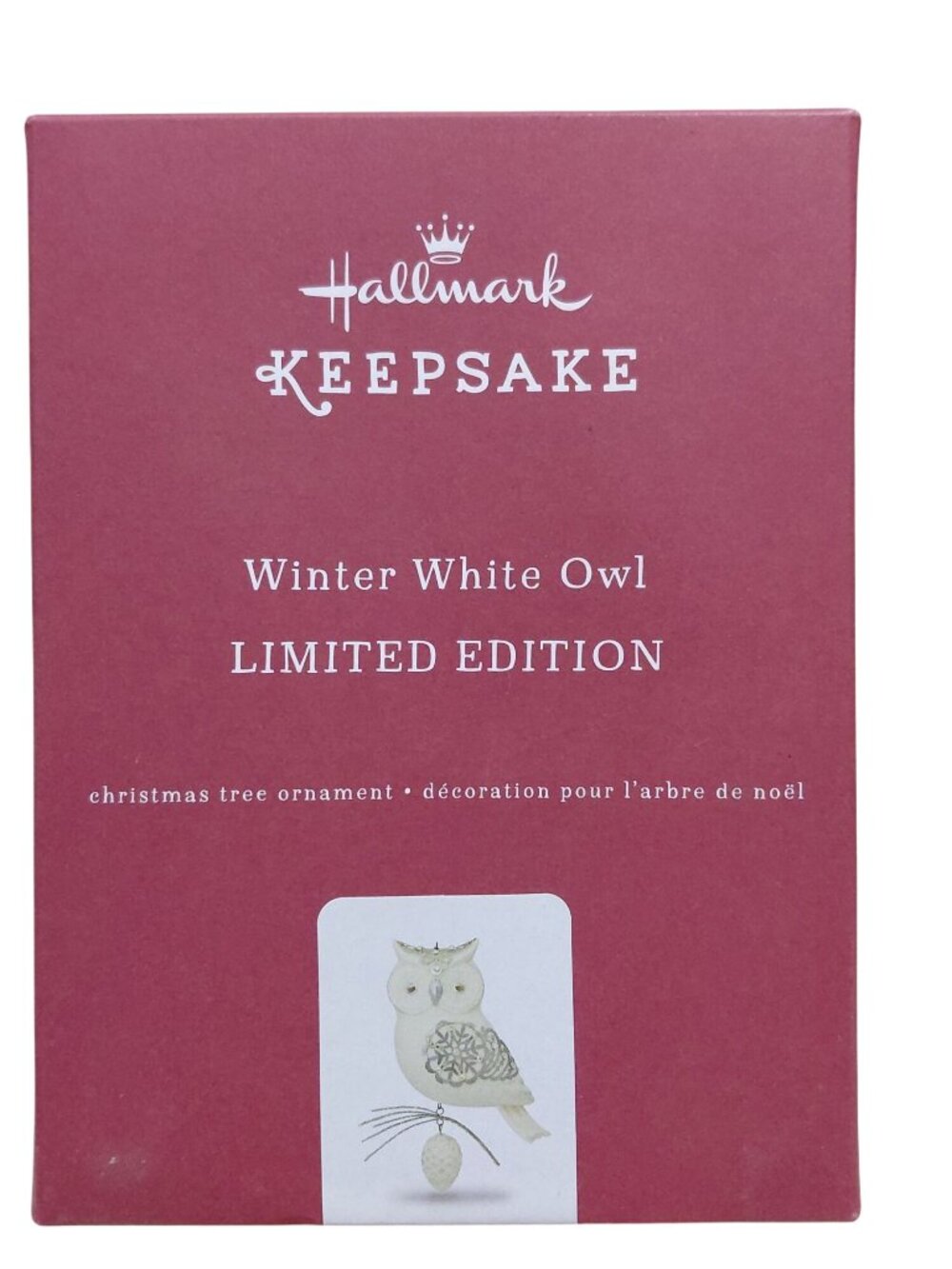 Hallmark Keepsake Winter White Owl Limited Edition Ornament NOB - Picture 2 of 6